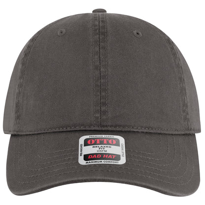 6-Panel Low Profile Dad Hat — Custom Leather Patch in Char. Gr