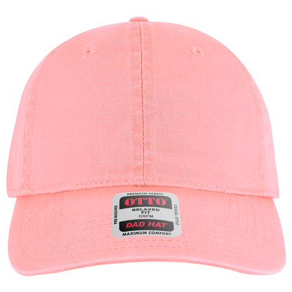6-Panel Low Profile Dad Hat — Custom Leather Patch in Pink en arn n ay wn nge Green