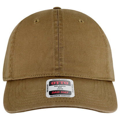 6-Panel Low Profile Dad Hat — Custom Leather Patch in Coyote