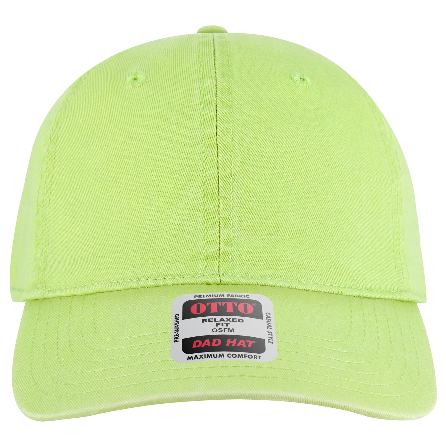 6-Panel Low Profile Dad Hat — Custom Leather Patch in N. Gree