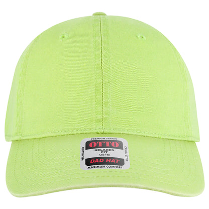 6-Panel Low Profile Dad Hat — Custom Leather Patch in N. Gree