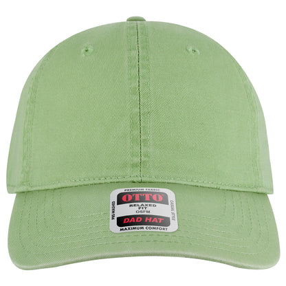6-Panel Low Profile Dad Hat — Custom Leather Patch in Mint