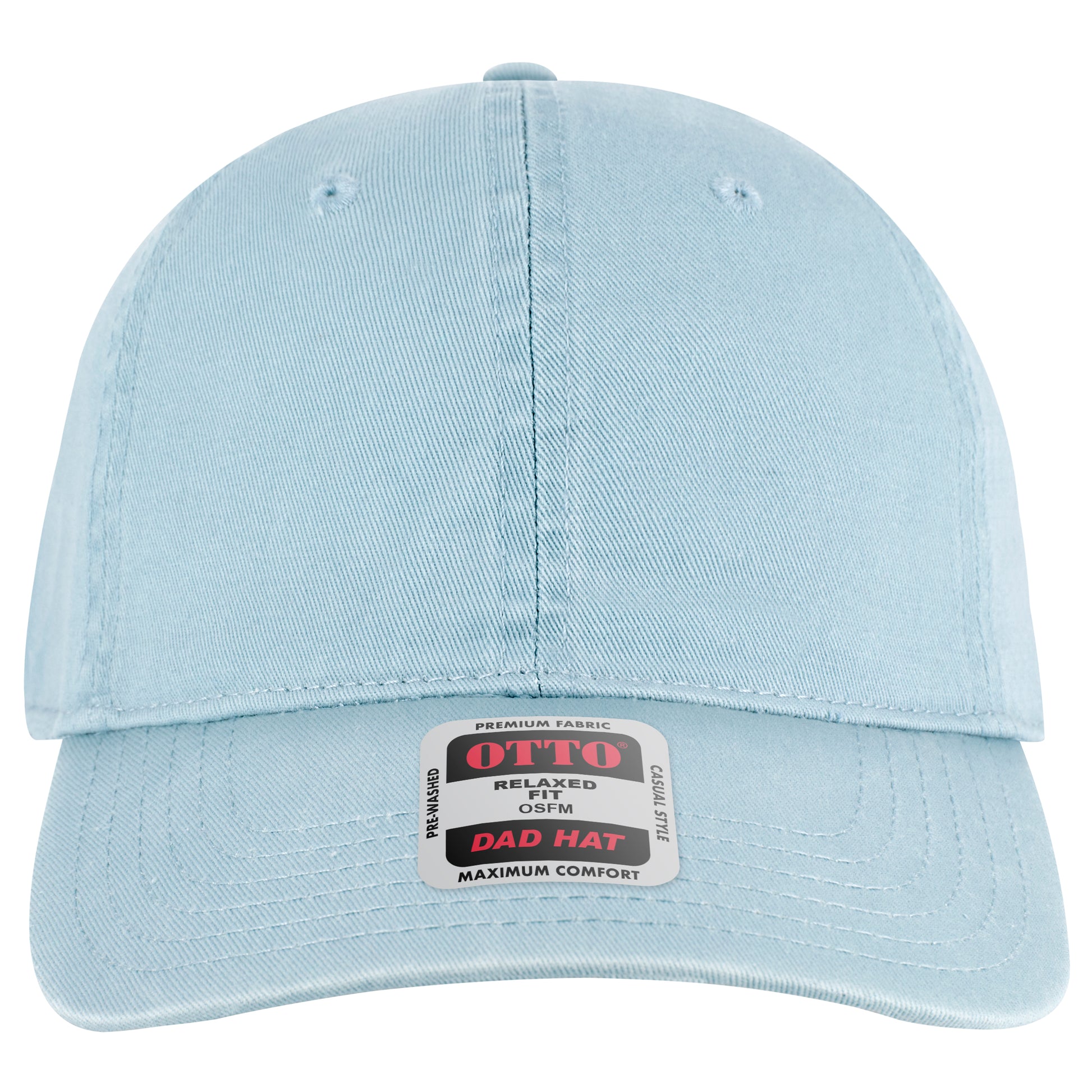 6-Panel Low Profile Dad Hat — Custom Leather Patch in Powder