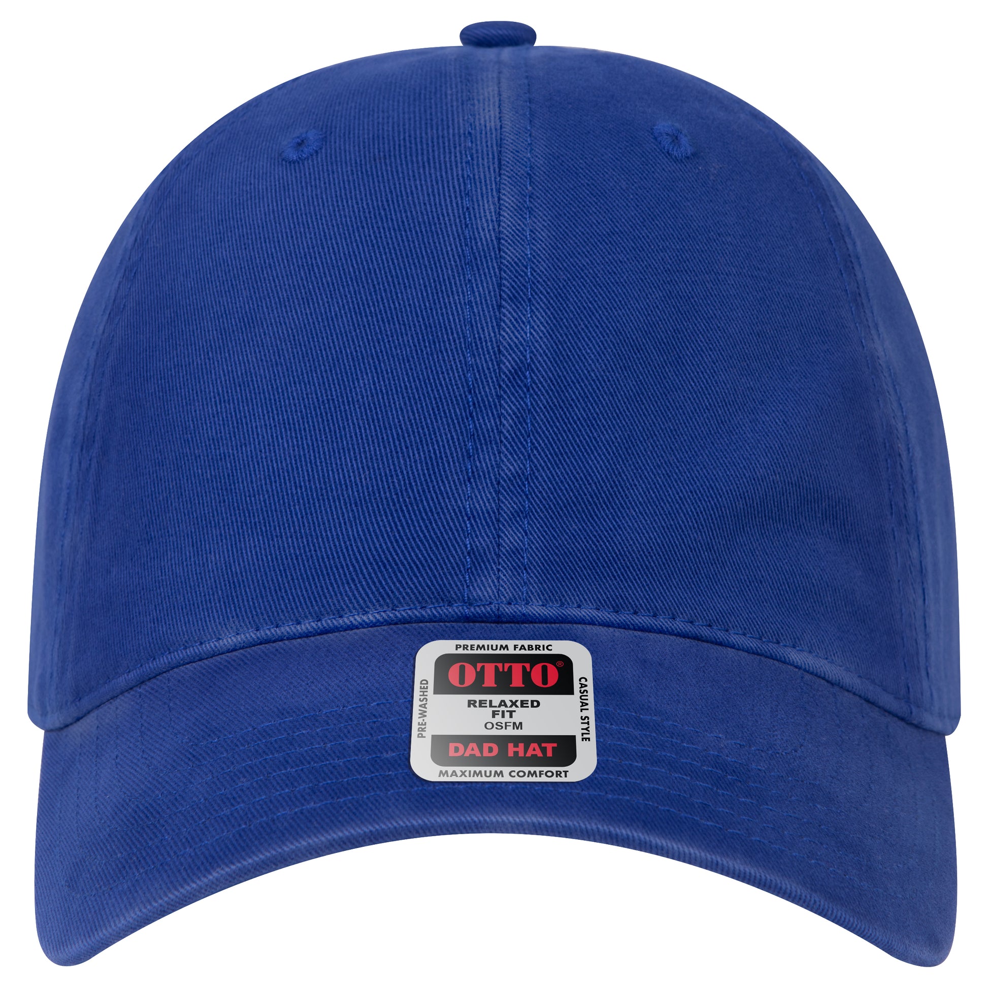 6-Panel Low Profile Dad Hat — Custom Leather Patch in Royal