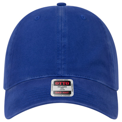 6-Panel Low Profile Dad Hat — Custom Leather Patch in Royal