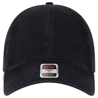 6-Panel Low Profile Dad Hat — Custom Leather Patch in Black