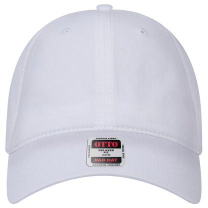 6-Panel Low Profile Dad Hat — Custom Leather Patch in White