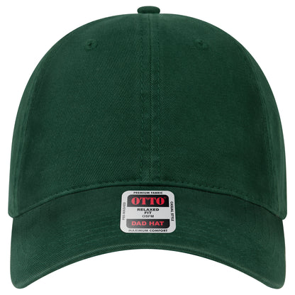 6-Panel Low Profile Dad Hat — Custom Leather Patch in Dk. Gre