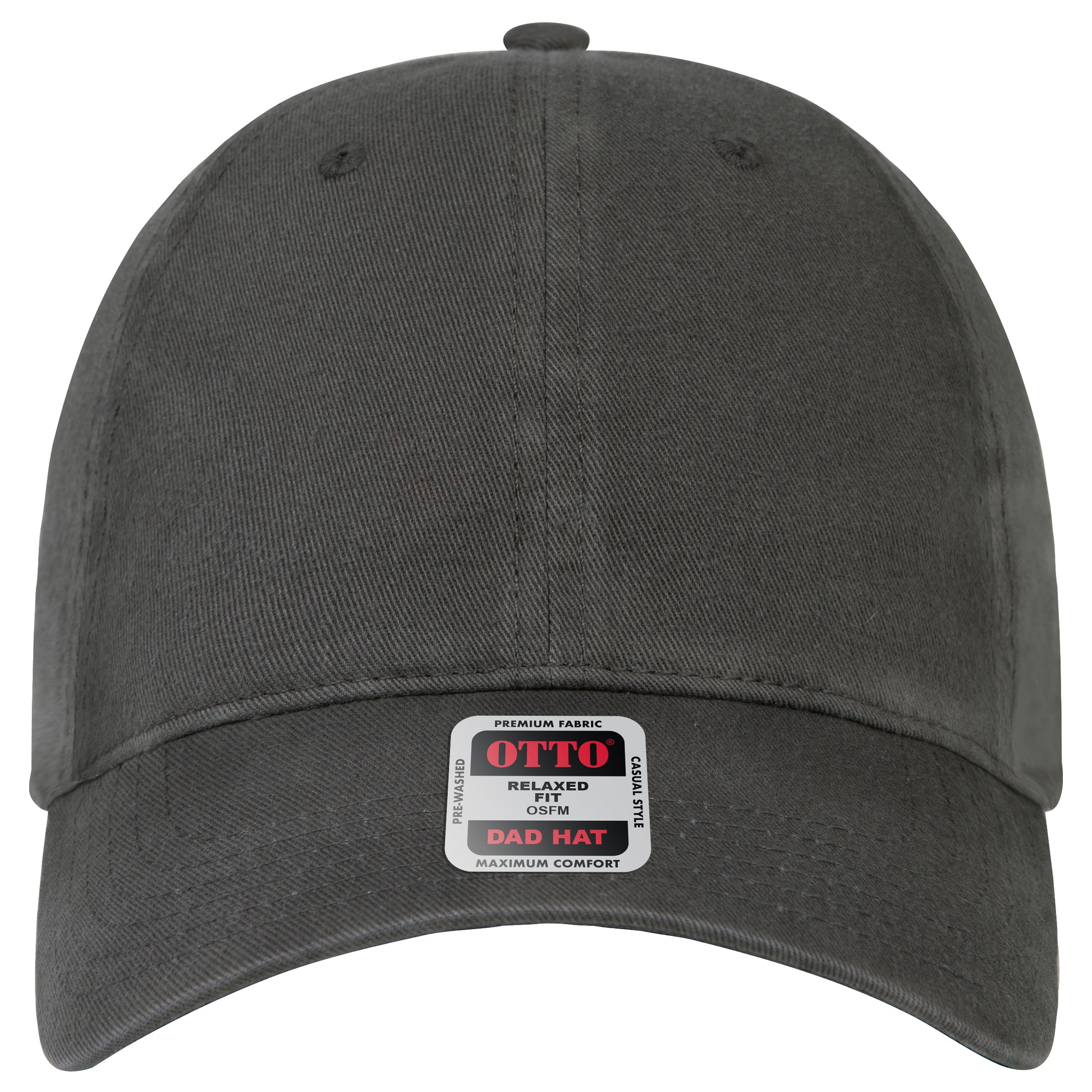 6-Panel Low Profile Dad Hat — Custom Leather Patch in Char. Gr