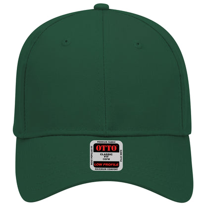 6-Panel Low Profile Baseball Cap — Custom Leather Patch in Dk. Gre