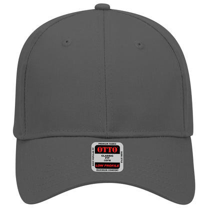 6-Panel Low Profile Baseball Cap — Custom Leather Patch in Char. Gr