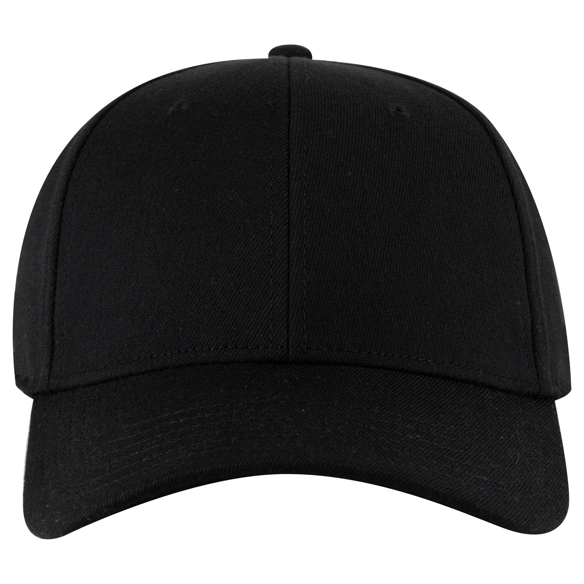 6-Panel Low Profile Baseball Cap — Stretch Comfort Fit — Custom Leather Patch in Black