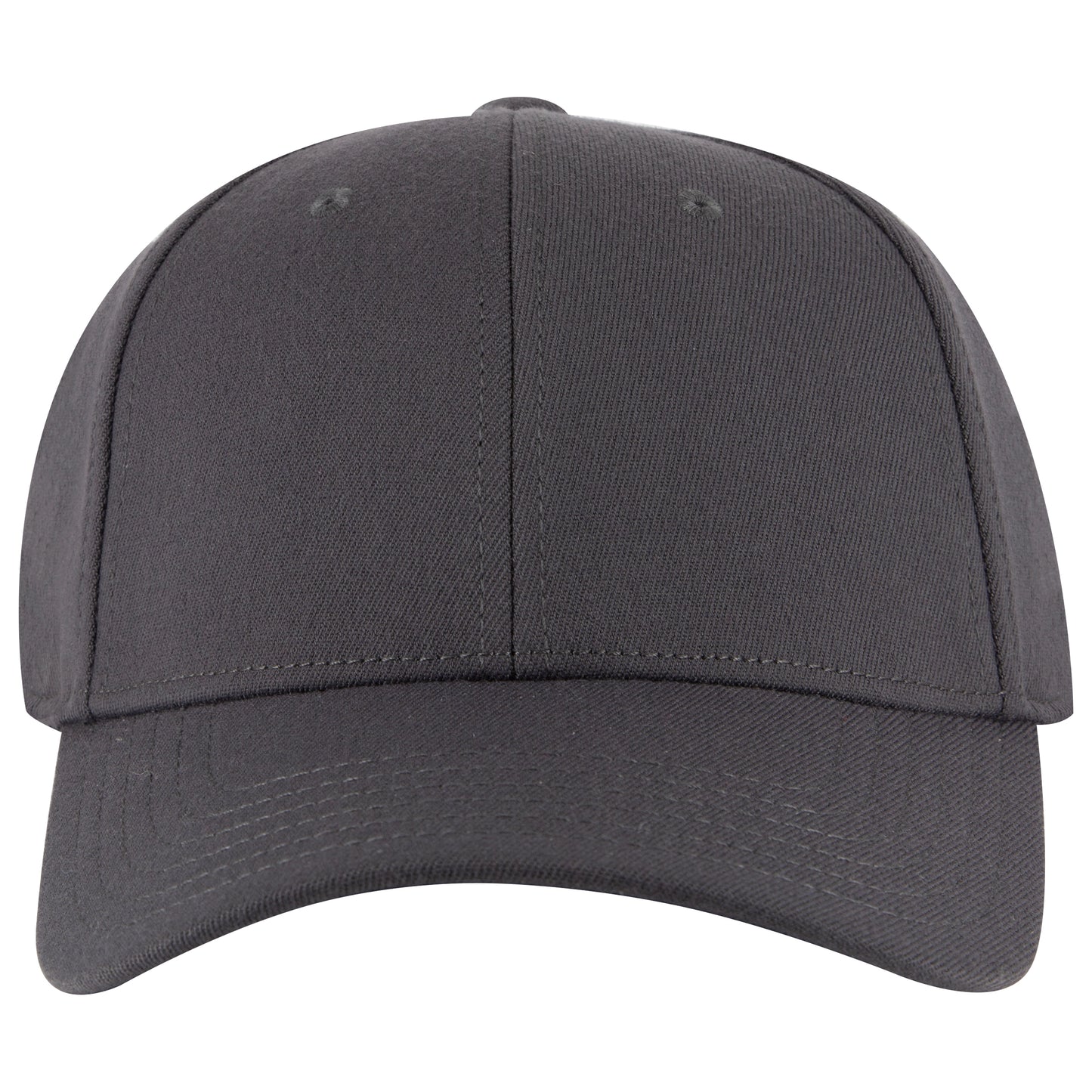 6-Panel Low Profile Baseball Cap — Stretch Comfort Fit — Custom Leather Patch in Char. Gr