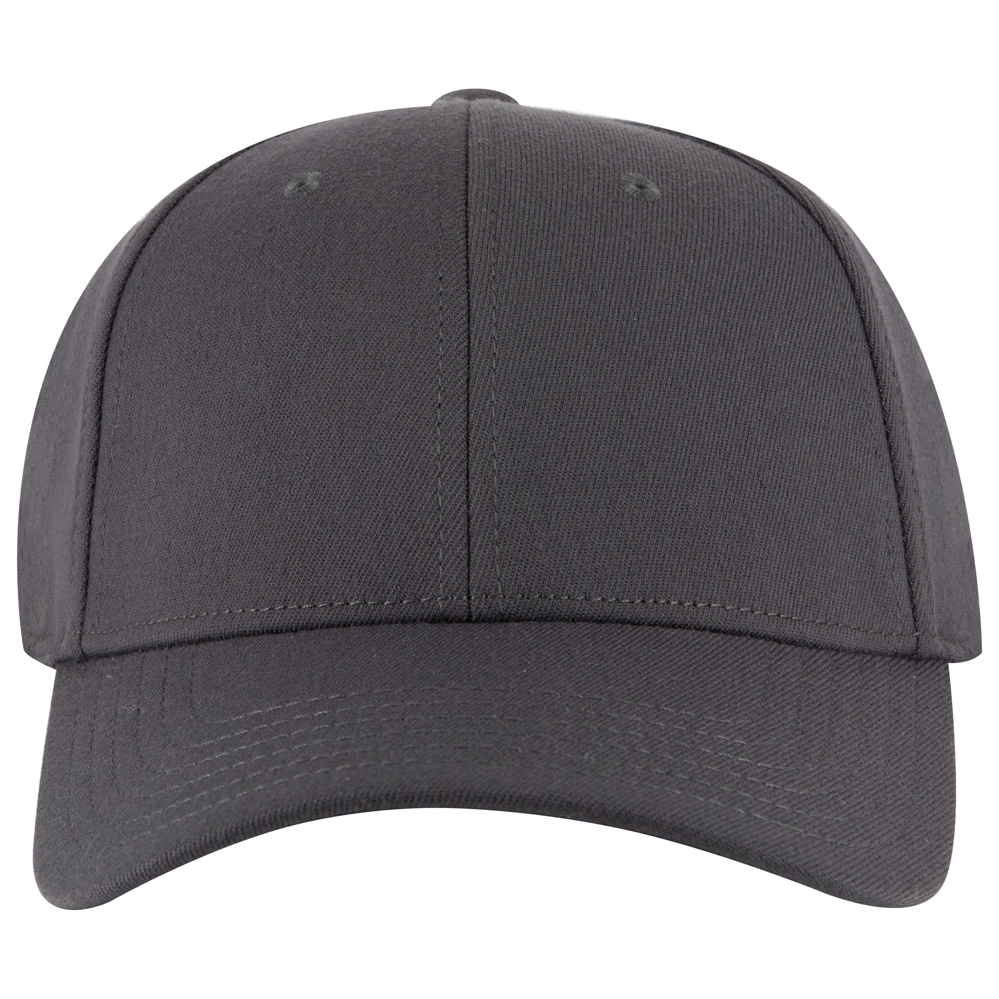 6-Panel Low Profile Baseball Cap — Stretch Comfort Fit — Custom Leather Patch in Char. Gr