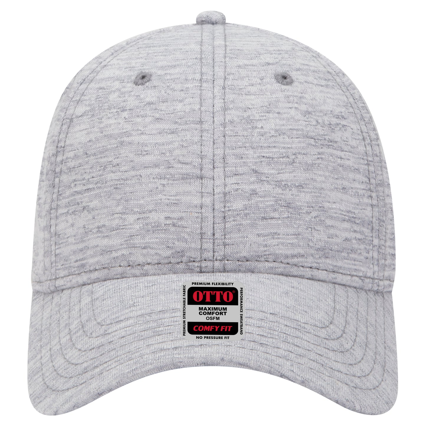 6-Panel Low Profile Baseball Cap — Stretch Comfort Fit — Custom Leather Patch in Heath.