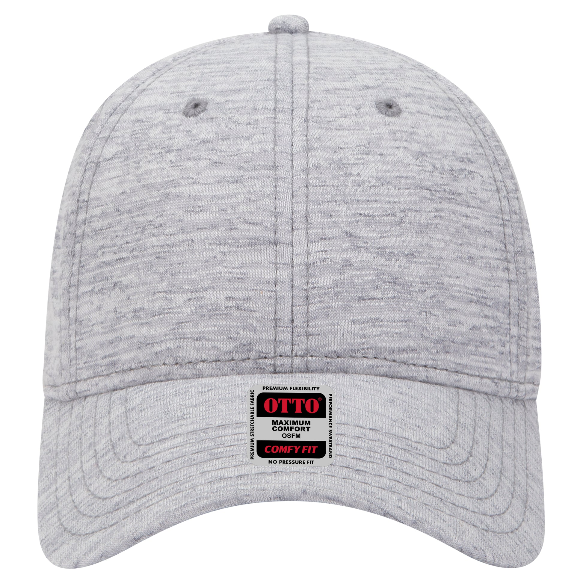 6-Panel Low Profile Baseball Cap — Stretch Comfort Fit — Custom Leather Patch in Heath.
