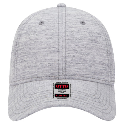 6-Panel Low Profile Baseball Cap — Stretch Comfort Fit — Custom Leather Patch in Heath.