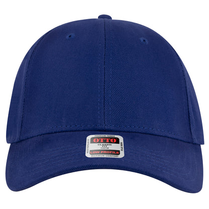 6-Panel Low Profile Baseball Cap — Custom Leather Patch in Royal