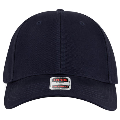 6-Panel Low Profile Baseball Cap — Custom Leather Patch in Navy