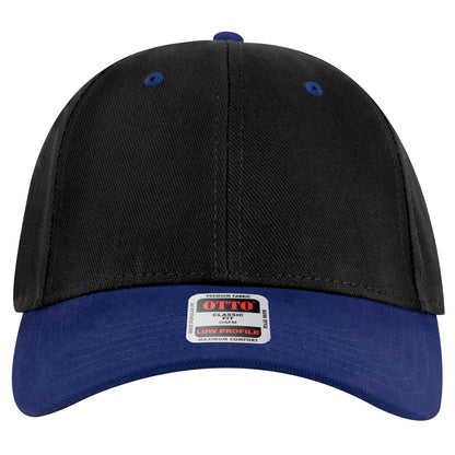 6-Panel Low Profile Baseball Cap — Custom Leather Patch in Royal/