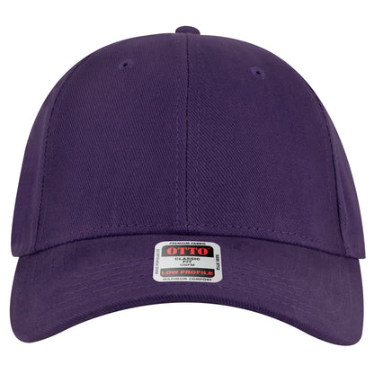 6-Panel Low Profile Baseball Cap — Custom Leather Patch in Purple