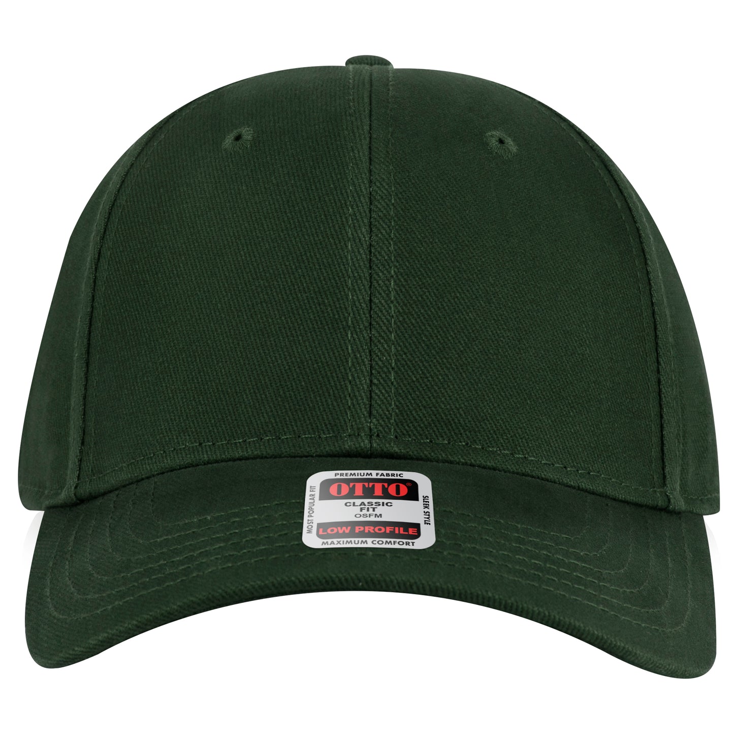 6-Panel Low Profile Baseball Cap — Custom Leather Patch in Dk. Gre