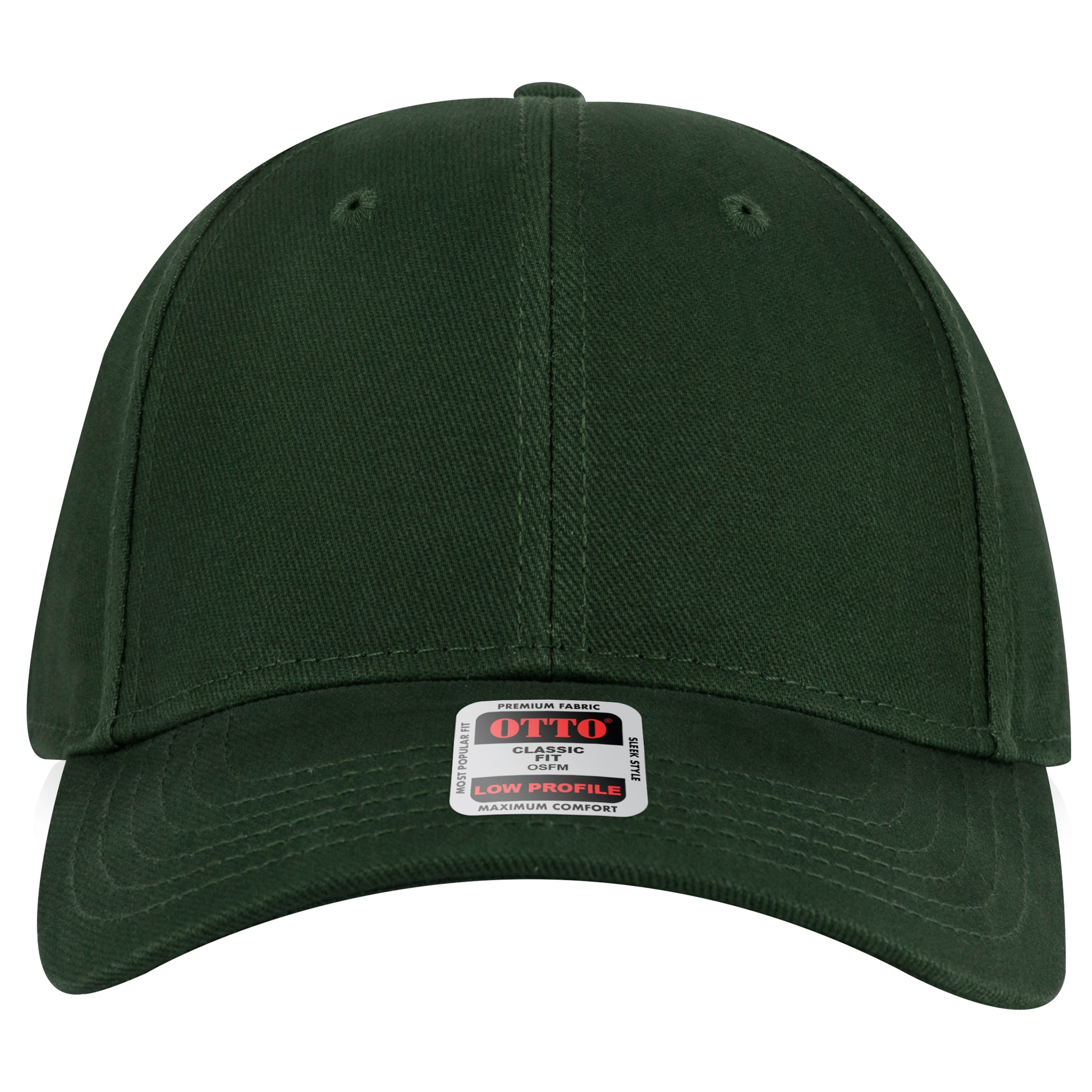 6-Panel Low Profile Baseball Cap — Custom Leather Patch in Dk. Gre