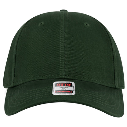 6-Panel Low Profile Baseball Cap — Custom Leather Patch in Dk. Gre