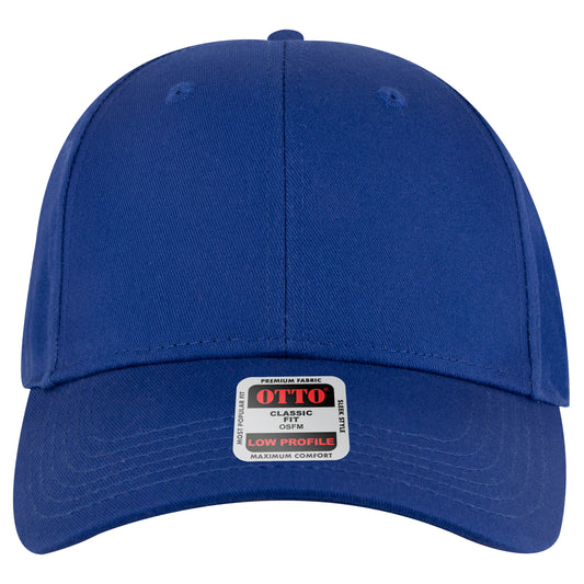 6-Panel Low Profile Baseball Cap — Custom Leather Patch in Royal