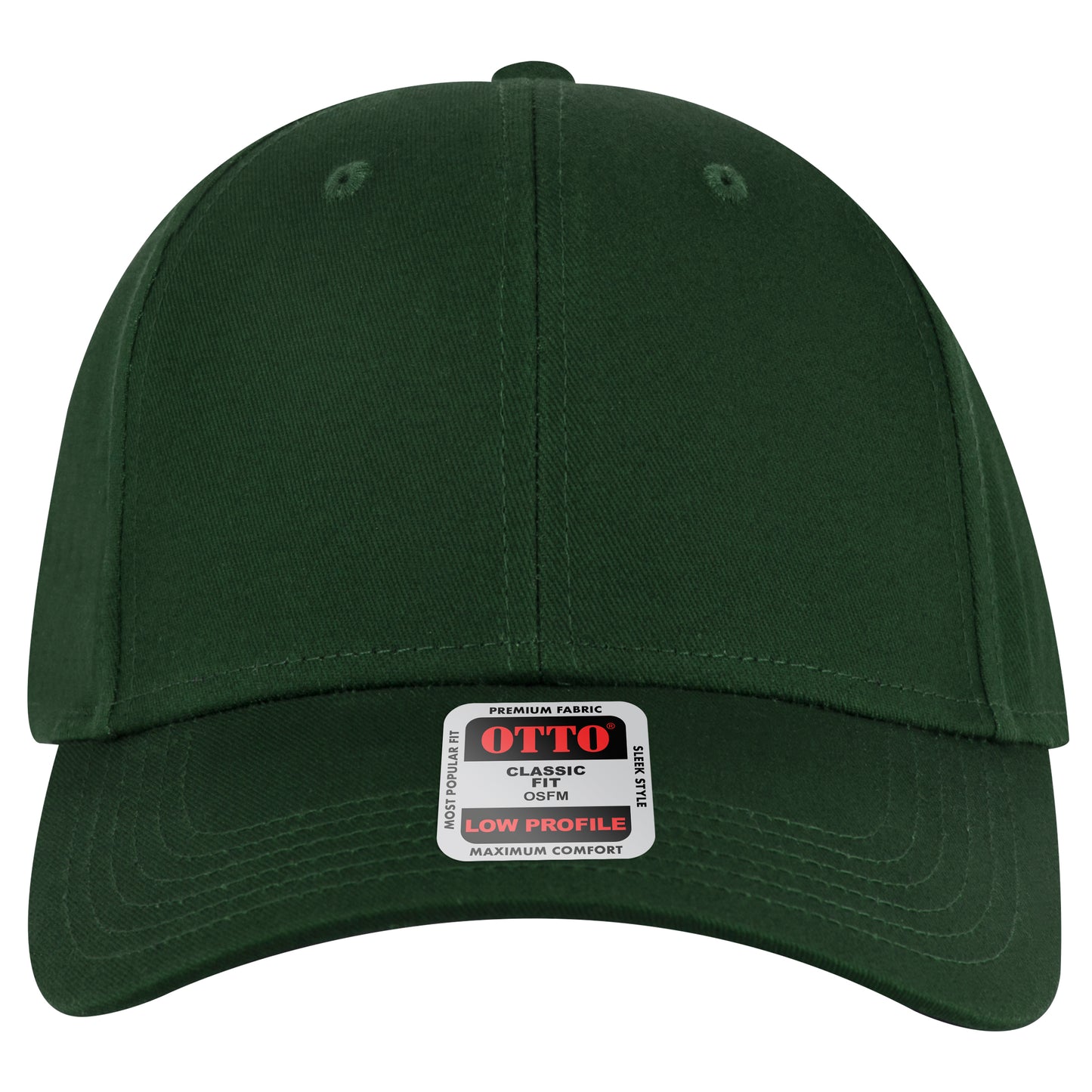 6-Panel Low Profile Baseball Cap — Custom Leather Patch in Dk. Gre