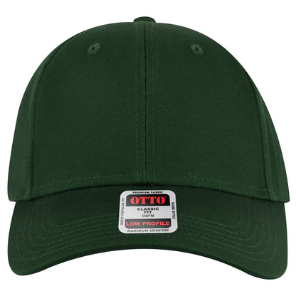 6-Panel Low Profile Baseball Cap — Custom Leather Patch in Dk. Gre
