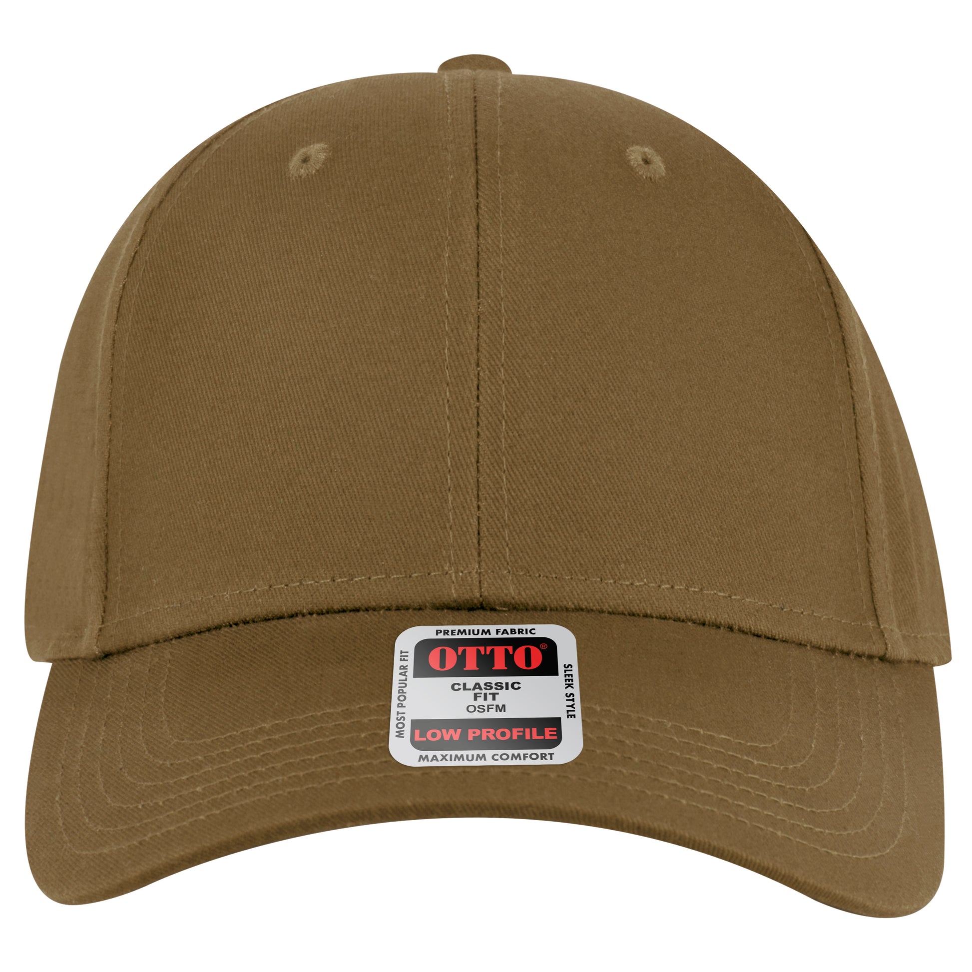 6-Panel Low Profile Baseball Cap — Custom Leather Patch in Coyote