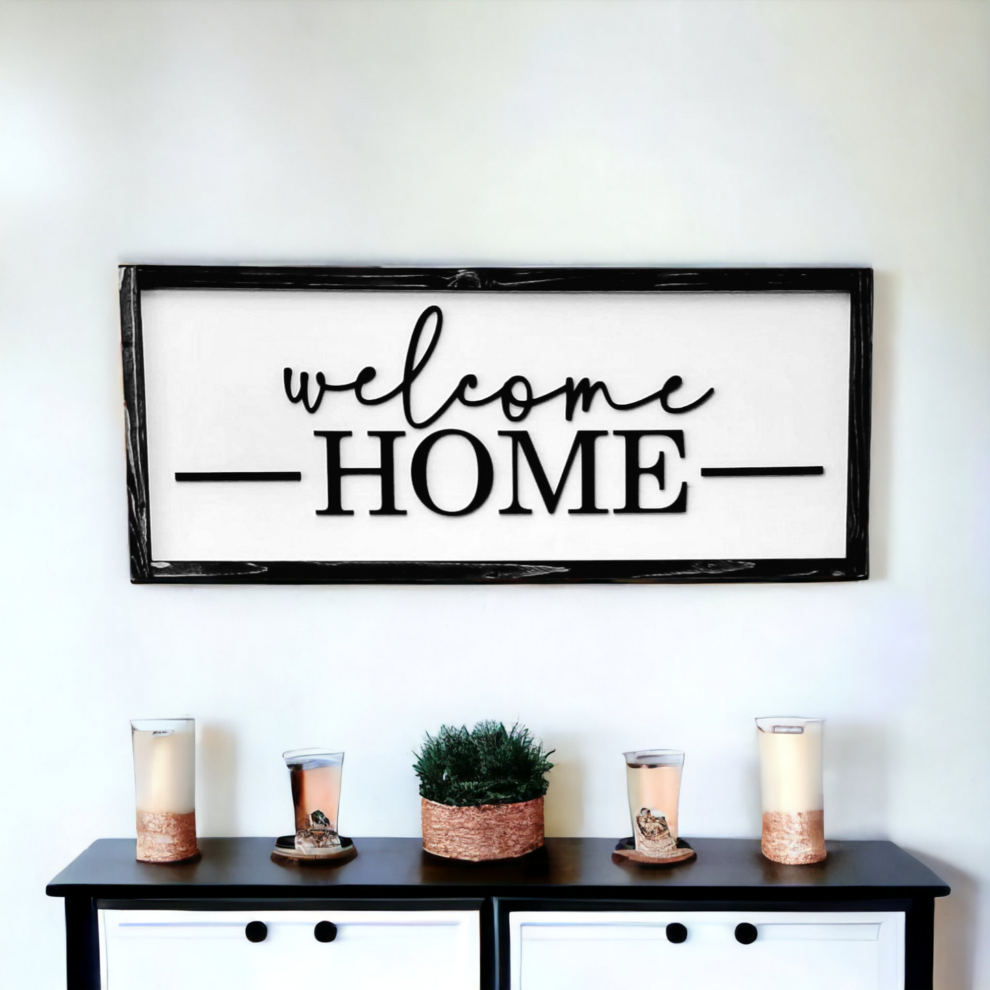 Welcome Home Rustic 3D Wood Sign