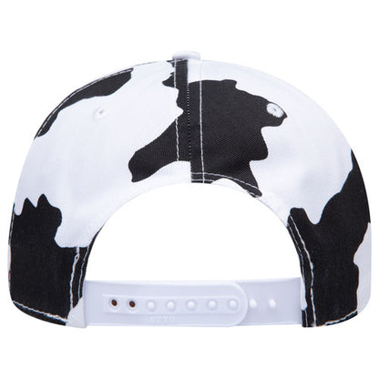 6-Panel Mid Profile Baseball Cap — Cow Print