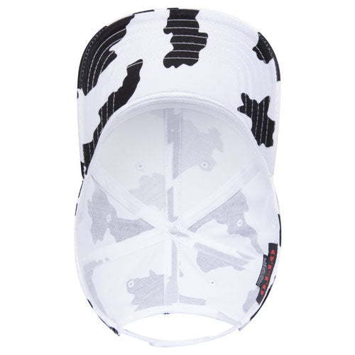 6-Panel Mid Profile Baseball Cap — Cow Print