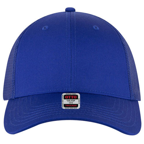 OTTO 83-1239 6-Panel Low Profile Mesh Back Trucker Hat — Solids (Adult)