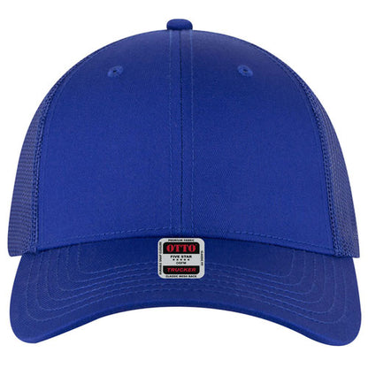 OTTO 83-1239 6-Panel Low Profile Mesh Back Trucker Hat — Solids (Adult)
