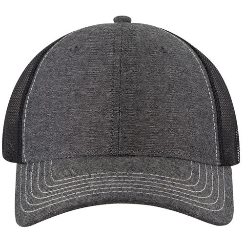 OTTO 83-1239 6-Panel Low Profile Mesh Back Trucker Hat — Solids (Adult)