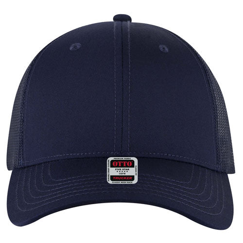 OTTO 83-1239 6-Panel Low Profile Mesh Back Trucker Hat — Solids (Adult)