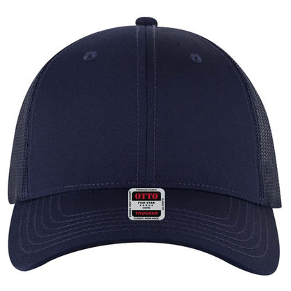 OTTO 83-1239 6-Panel Low Profile Mesh Back Trucker Hat — Solids (Adult)