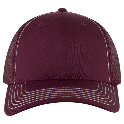 OTTO 83-1239 6-Panel Low Profile Mesh Back Trucker Hat — Solids (Adult)