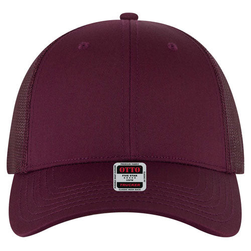 OTTO 83-1239 6-Panel Low Profile Mesh Back Trucker Hat — Solids (Adult)