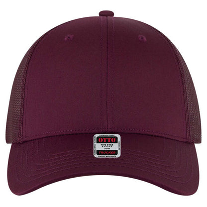 OTTO 83-1239 6-Panel Low Profile Mesh Back Trucker Hat — Solids (Adult)