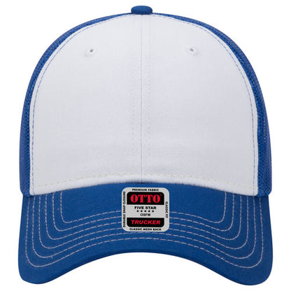 OTTO 83-1239 6-Panel Low Profile Mesh Back Trucker Hat — Front Split (Adult)