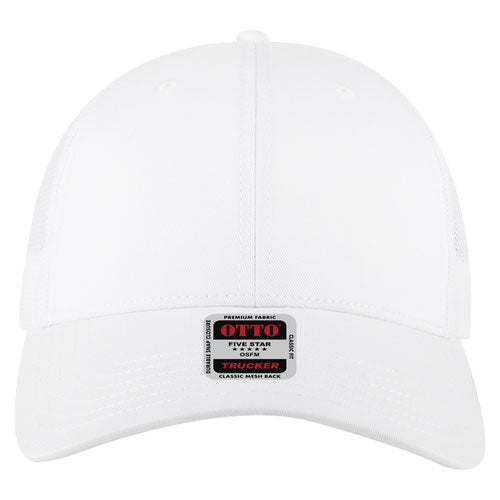 OTTO 83-1239 6-Panel Low Profile Mesh Back Trucker Hat — Solids (Adult)