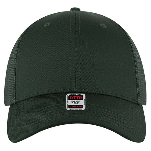 OTTO 83-1239 6-Panel Low Profile Mesh Back Trucker Hat — Solids (Adult)