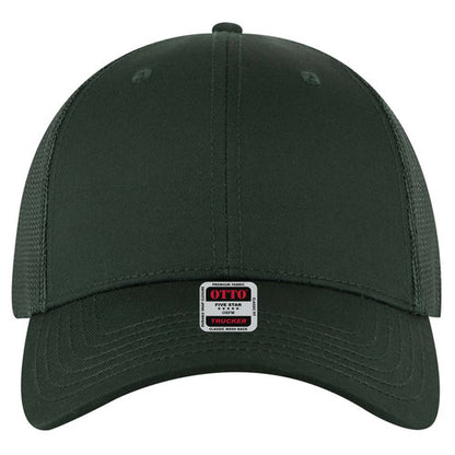 OTTO 83-1239 6-Panel Low Profile Mesh Back Trucker Hat — Solids (Adult)
