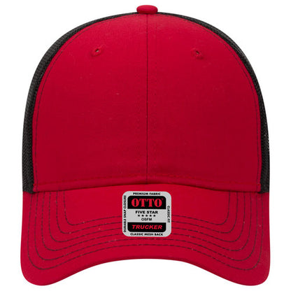 OTTO 83-1239 6-Panel Low Profile Mesh Back Trucker Hat — Back Split (Adult)