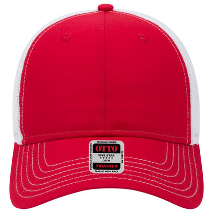 OTTO 83-1239 6-Panel Low Profile Mesh Back Trucker Hat — Back Split (Adult)