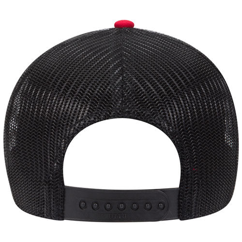 OTTO 83-1239 6-Panel Low Profile Mesh Back Trucker Hat — Crown Split (Adult)